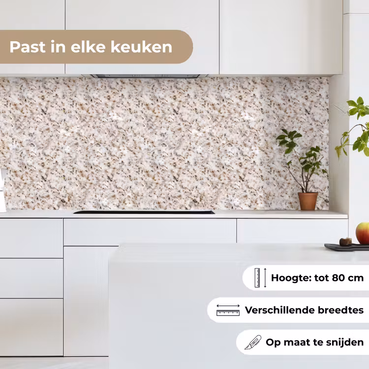 Keuken achterwand - Wit - Bruin - Graniet — 4