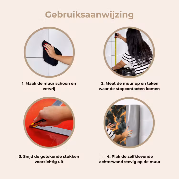 Keuken achterwand - Oranje - Bliksem - Wolken — 7