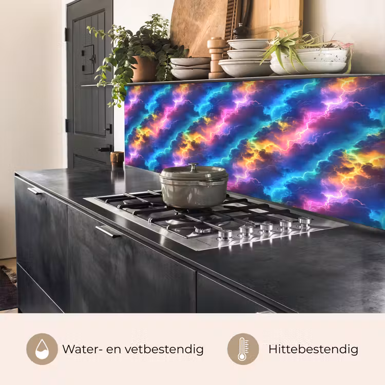 Keuken achterwand - Storm - Bliksem - Regenboog — 3