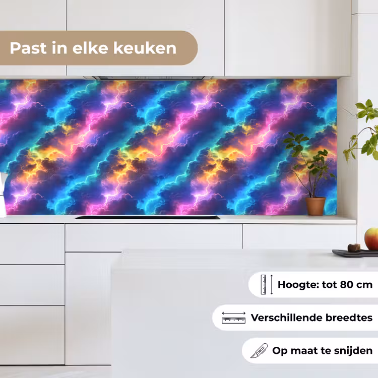 Keuken achterwand - Storm - Bliksem - Regenboog — 4