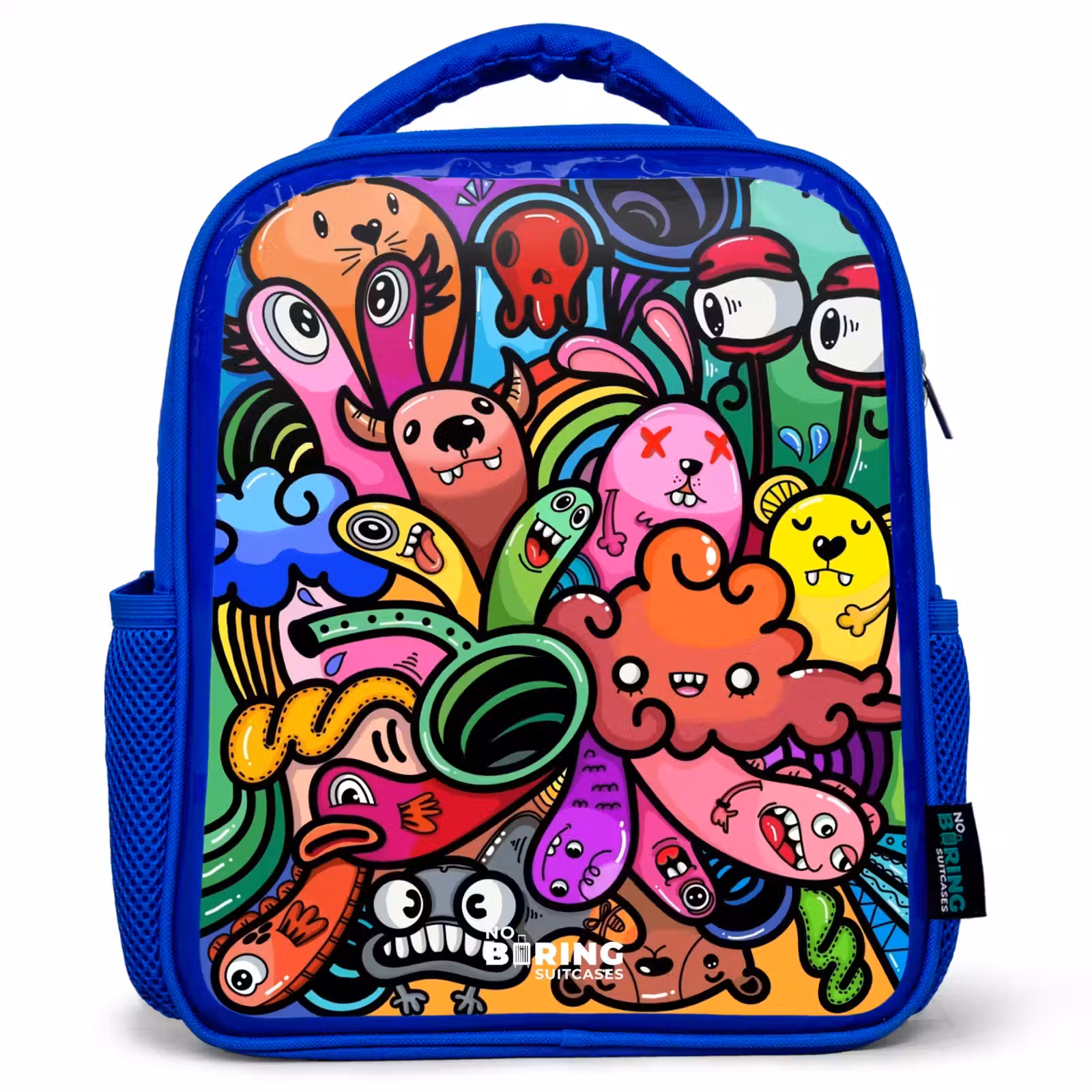 Rugzak kind - blauw - Vrolijke monsterchaos — 1