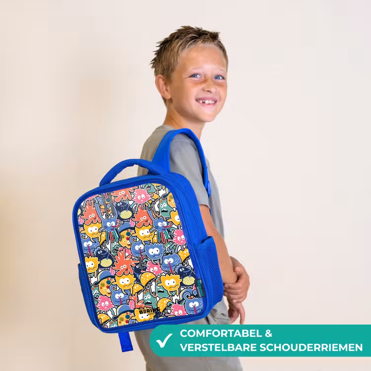 Rugzak kind - blauw - Beestjes met Grote Oogjes — 4