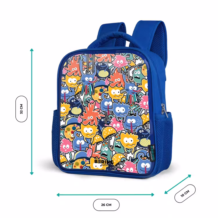 Rugzak kind - blauw - Beestjes met Grote Oogjes — 5
