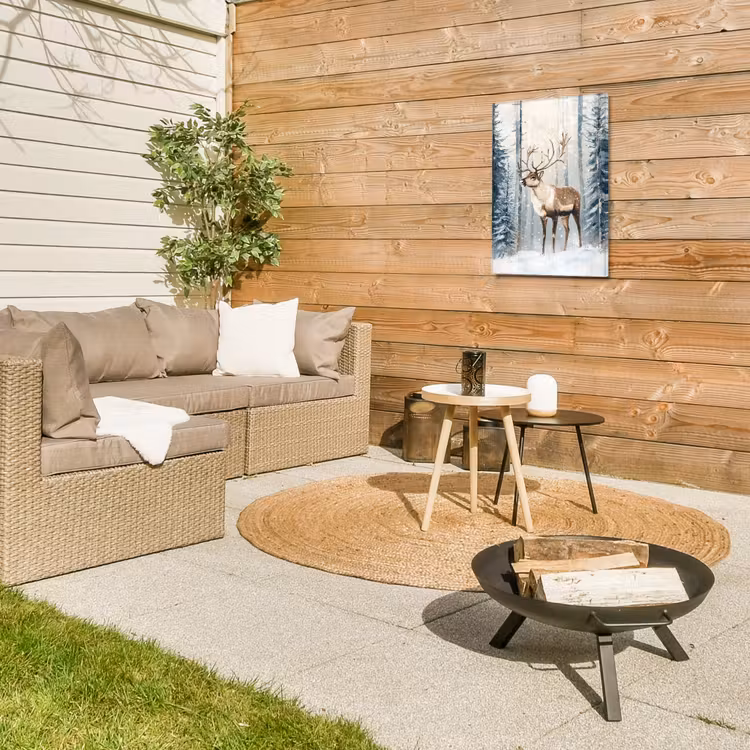 Buiten canvas - Rendier - Sneeuw - Woud - Wit — 5