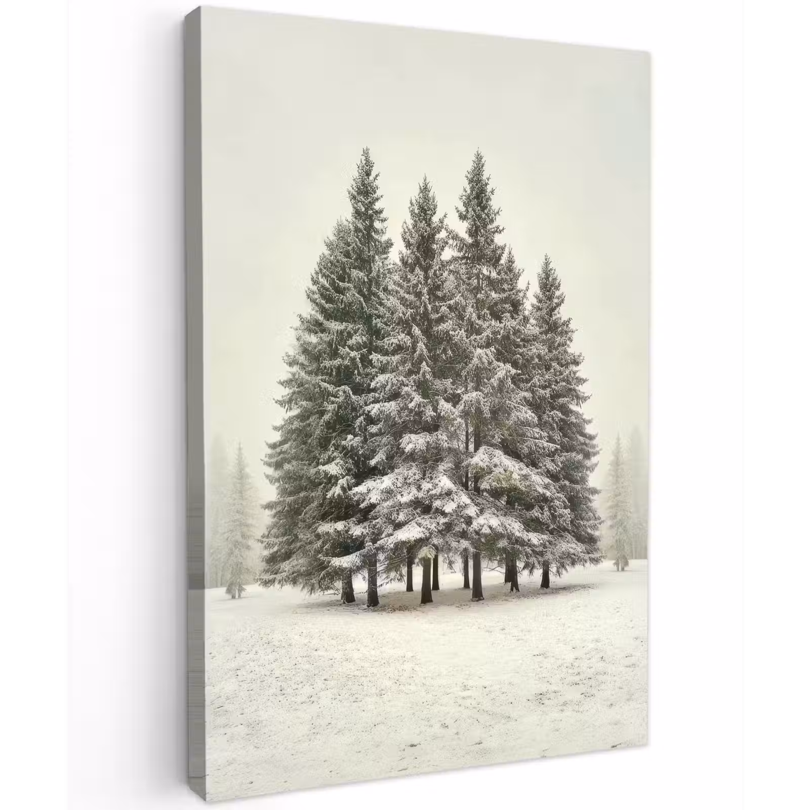 Buiten canvas - Bomen - Sneeuw - Wit — 1