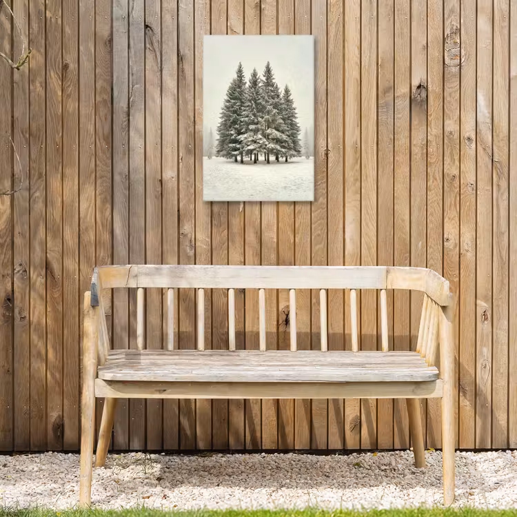 Buiten canvas - Bomen - Sneeuw - Wit — 3