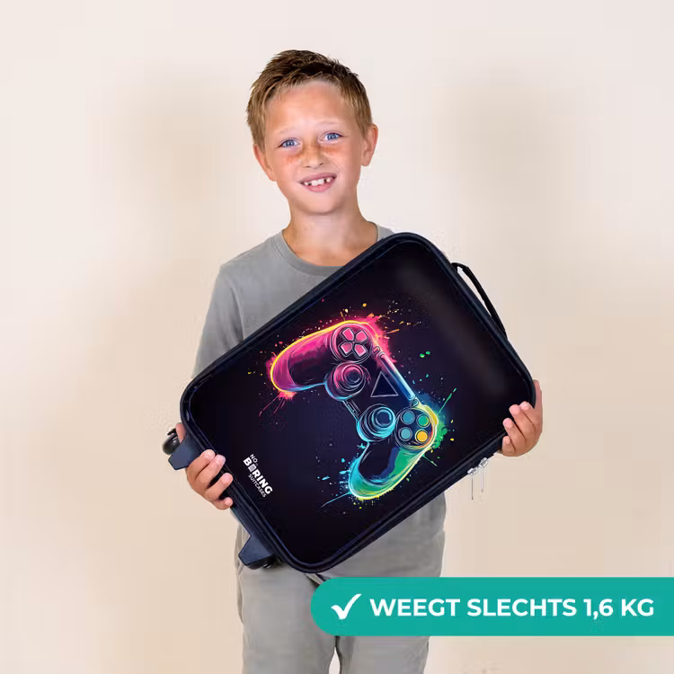 Kinderkoffer - Zwart - Game - Controller - Kleurrijk — 3