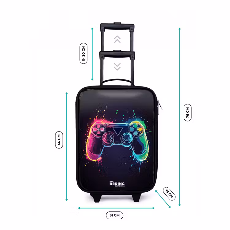 Kinderkoffer - Zwart - Game - Controller - Kleurrijk — 7