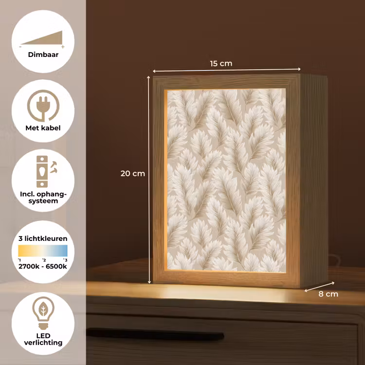 Tafellamp - Botanisch - Patroon - Beige — 7