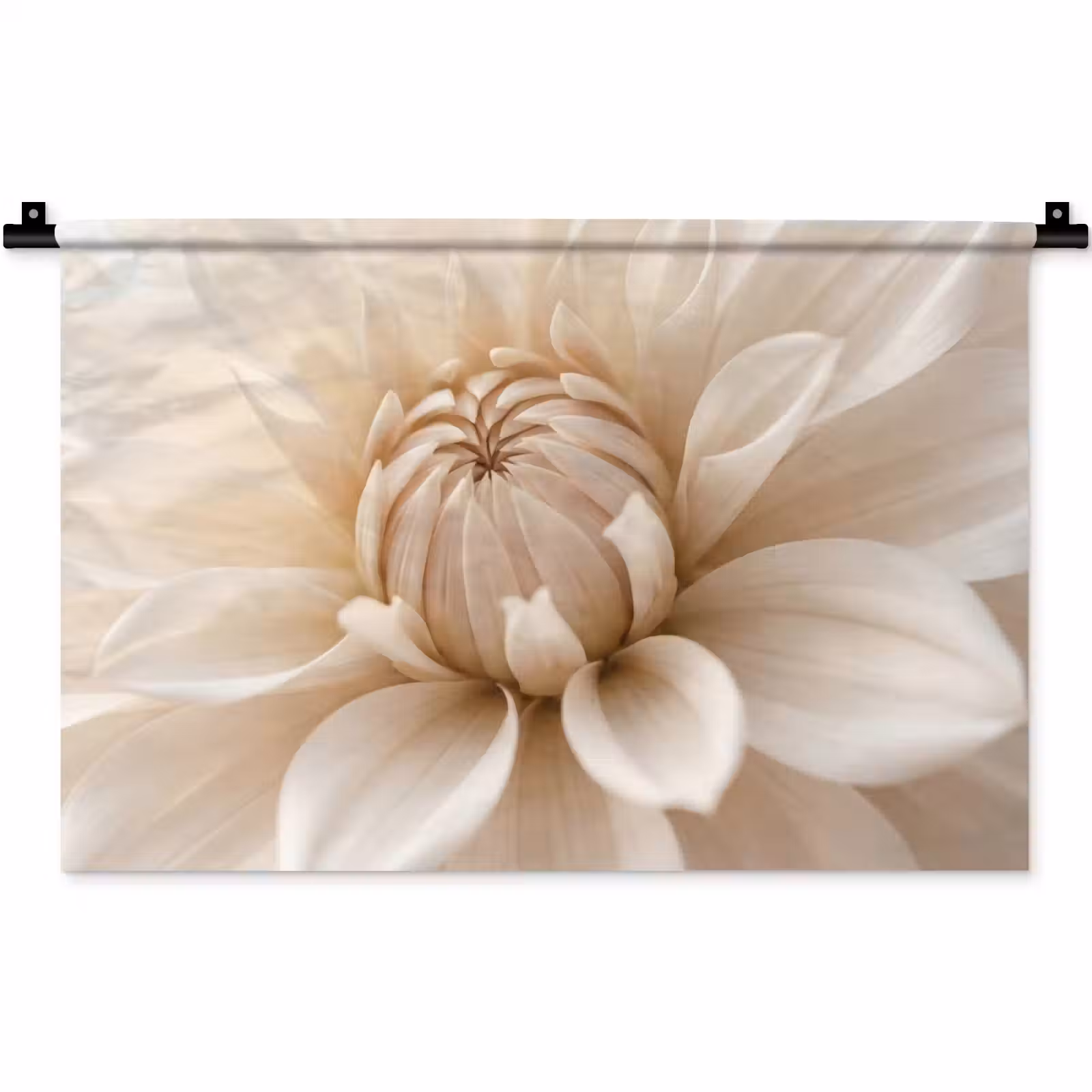Wandkleed - Bloem - Dahlia - Wit — 1