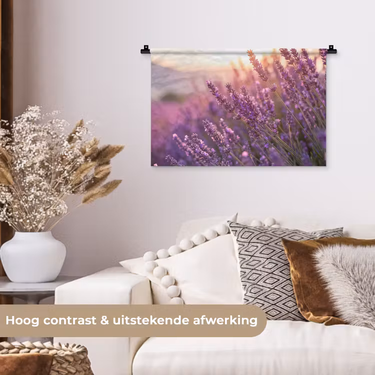 Wandkleed - Lavendel - Paars - Zonlicht — 4