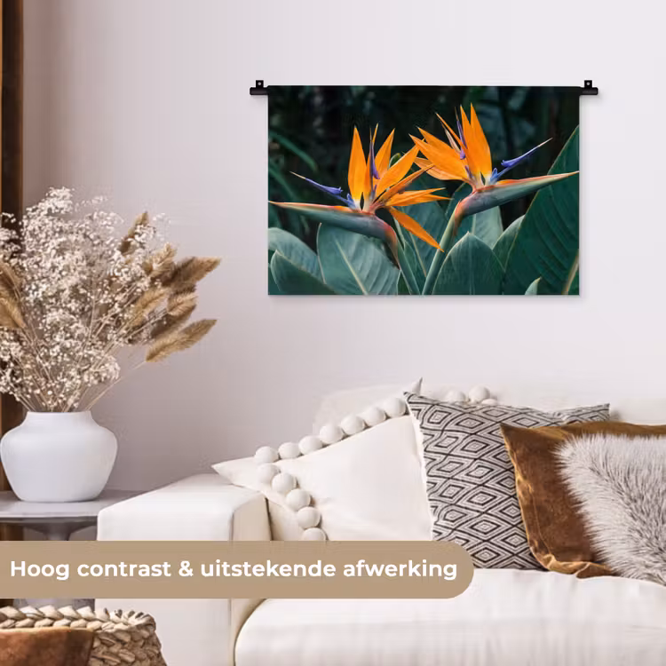 Wandkleed - Paradijsvogel - Bloem - Exotisch — 4