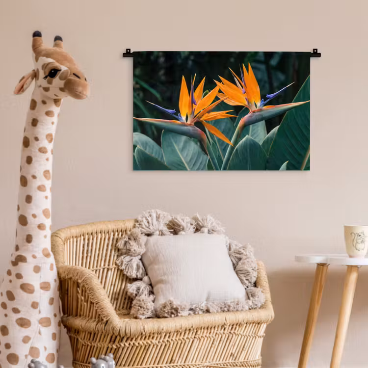Wandkleed - Paradijsvogel - Bloem - Exotisch — 5