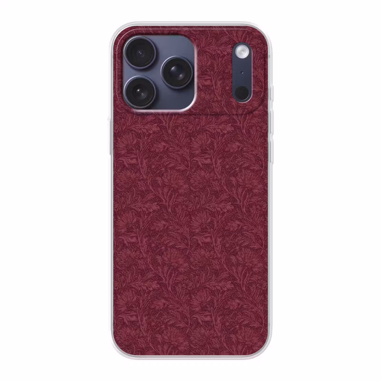 Telefoonhoesje Softcase - Bladeren - Patroon - Paars — 1