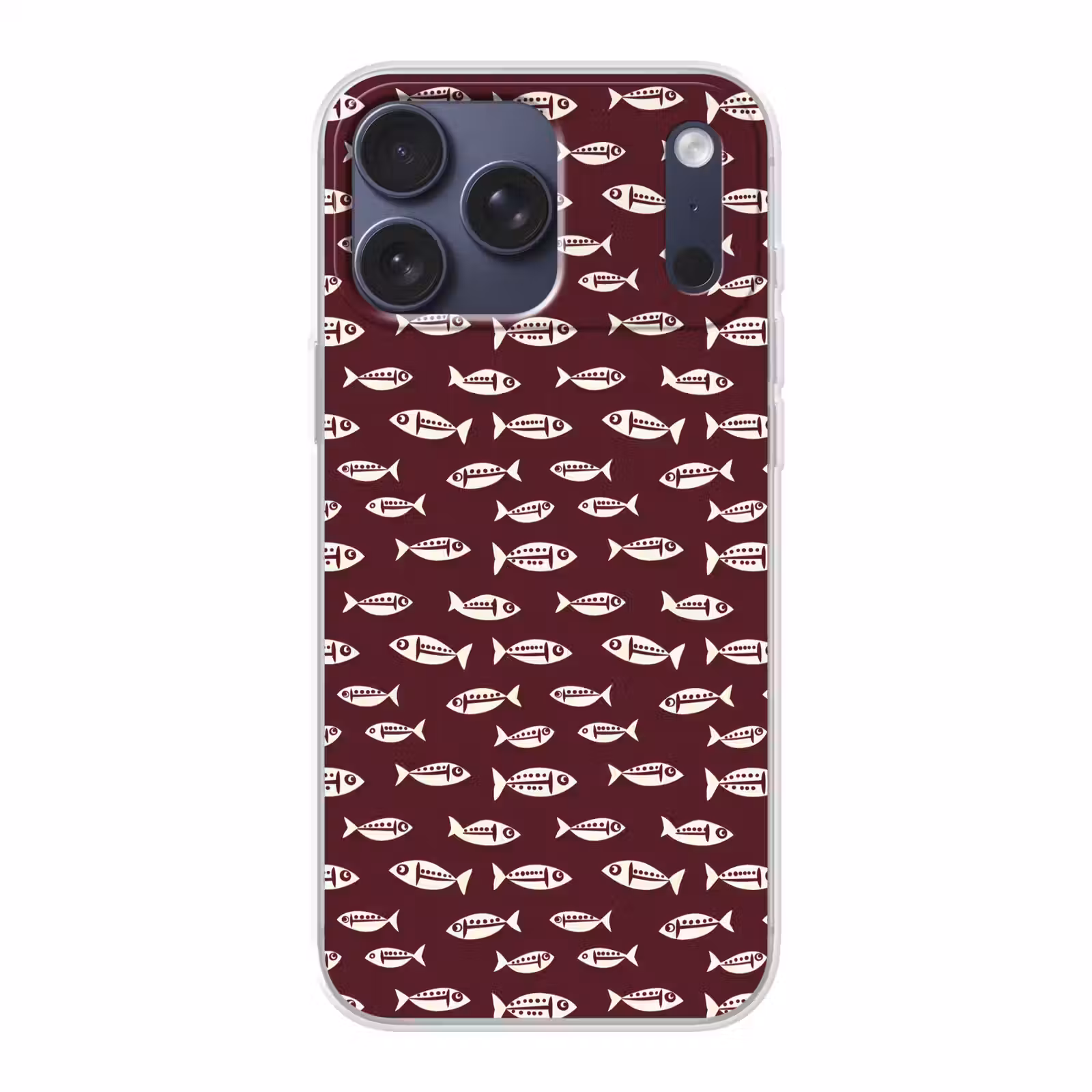 Telefoonhoesje Softcase - Vissen - Grafisch - Patroon - Donker — 1