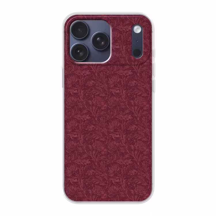 Telefoonhoesje Softcase - Bladeren - Patroon - Paars