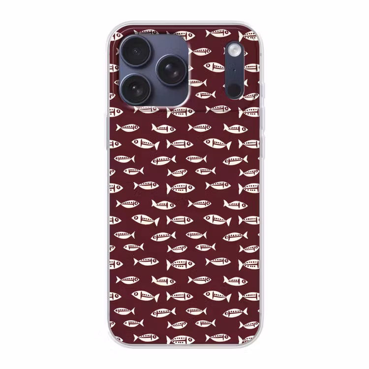 Telefoonhoesje Softcase - Vissen - Grafisch - Patroon - Donker