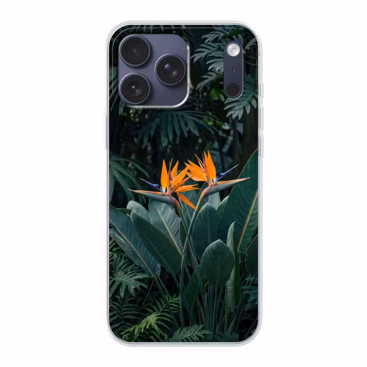 Telefoonhoesje Softcase - Paradijsvogel - Bloem - Exotisch