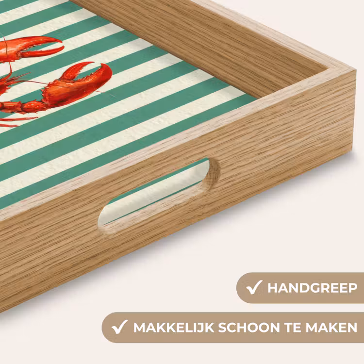 Dienblad - Kreeft - Strepen - Realistisch - Zomers — 5