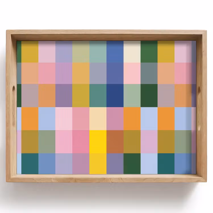 Dienblad - Blokken - Patroon - Gekleurd — 1