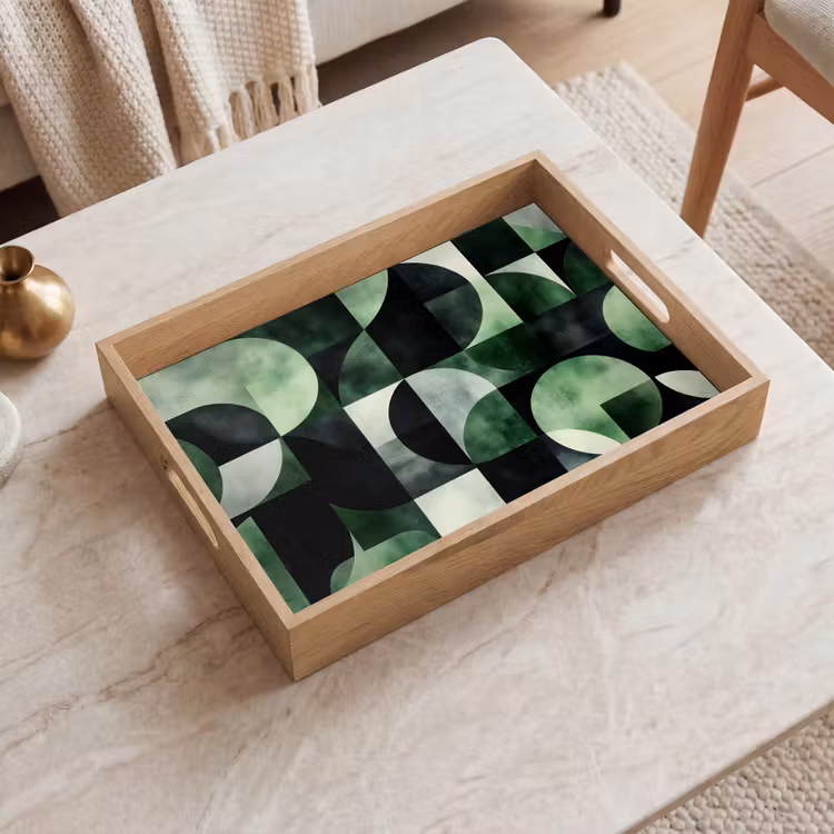 Dienblad - Abstract - Groen - Vormen — 2