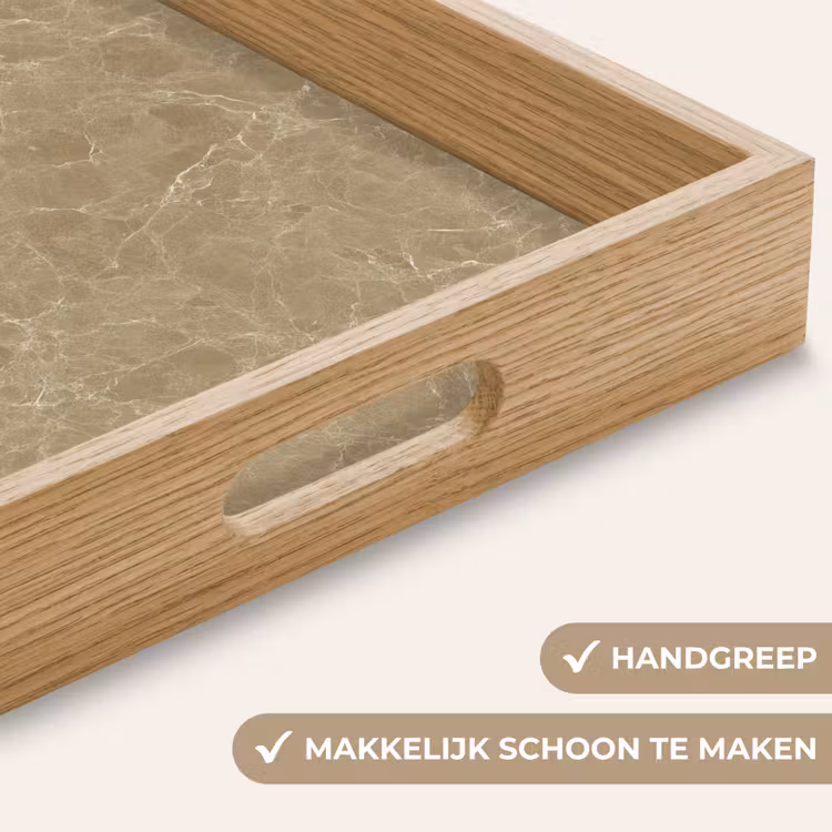 Dienblad - Taupe Marmer — 5