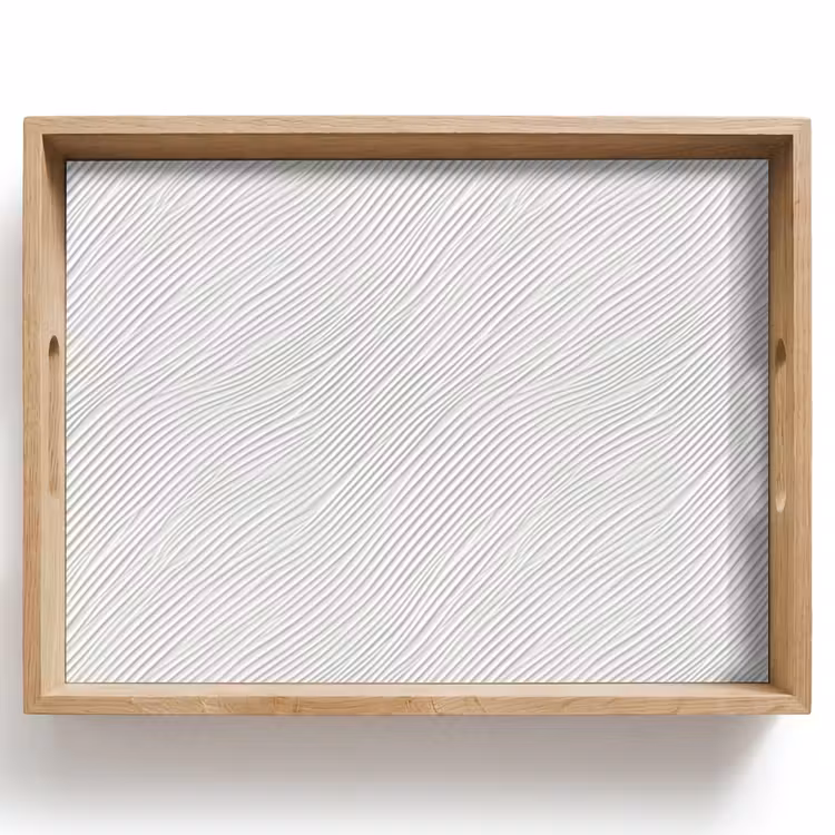 Dienblad - Golven - Ribbels - Wit