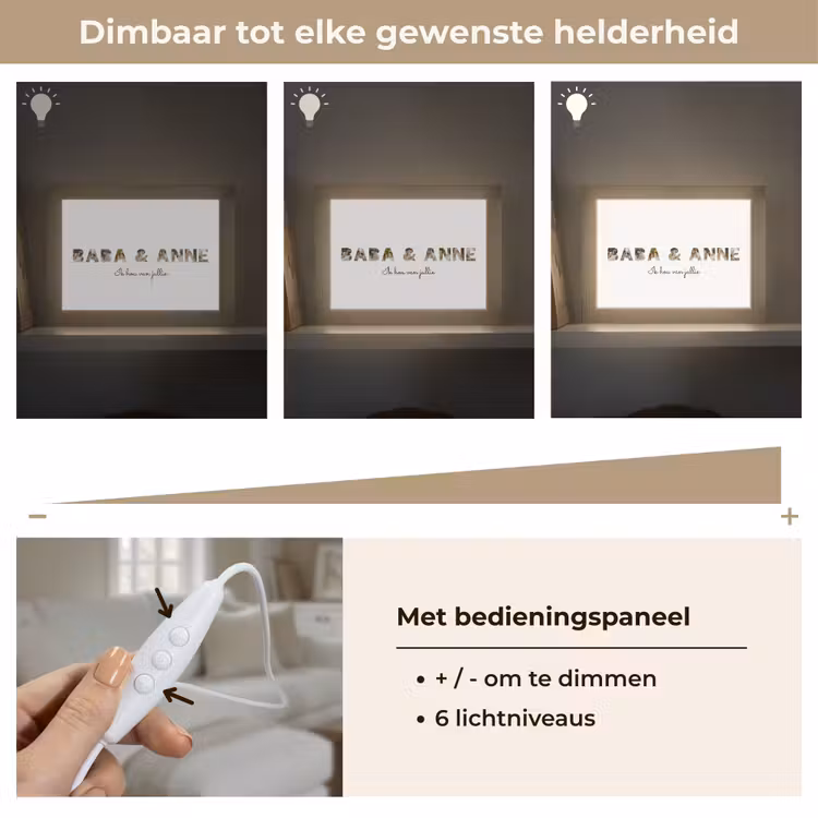 Gepersonaliseerde tafellamp - Baba & Anne - Lettercollage — 7
