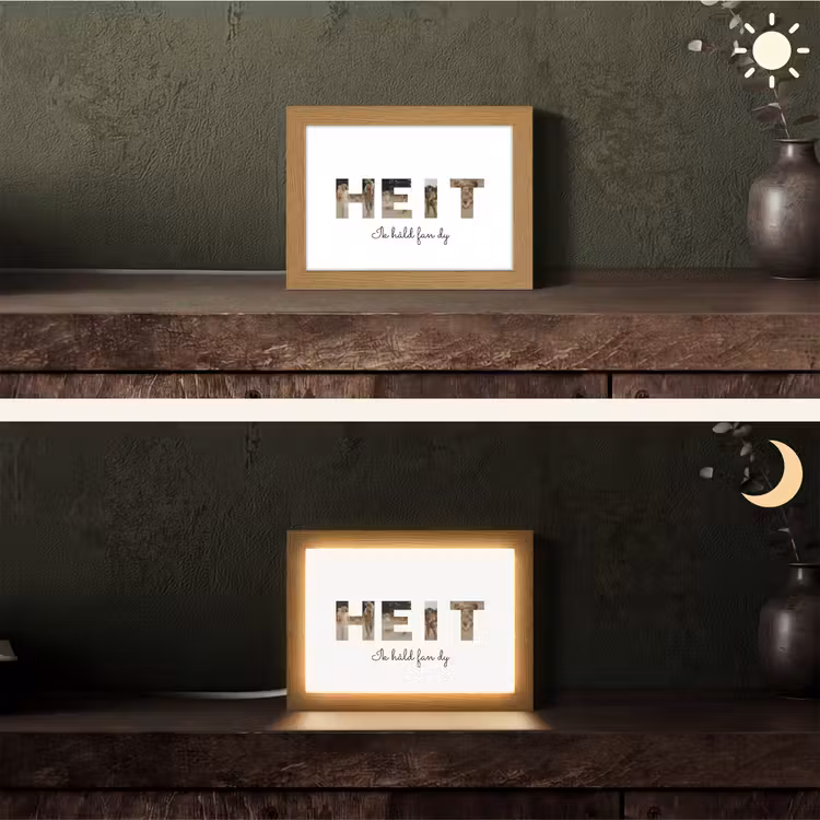 Gepersonaliseerde tafellamp - Heit - Lettercollage — 5
