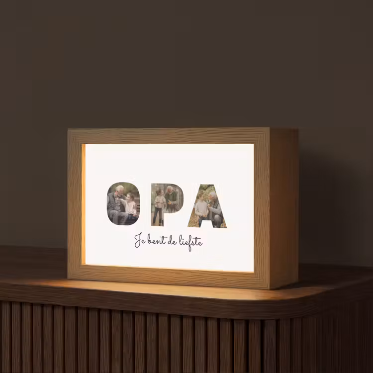Gepersonaliseerde tafellamp - Opa - Lettercollage — 1