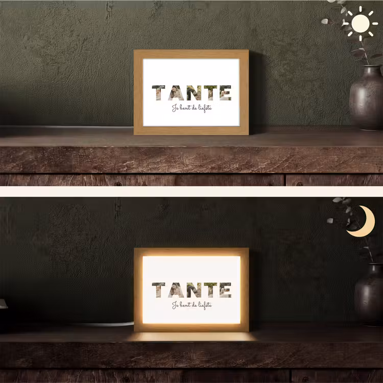 Gepersonaliseerde Lightbox - Tante - Lettercollage — 5