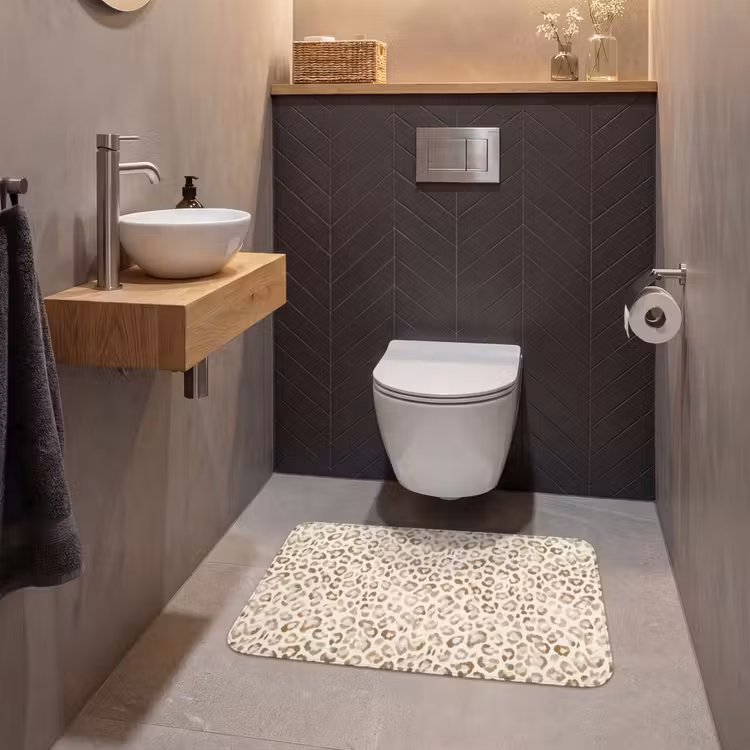 Wc Mat - Luipaard - Klassiek - Beige — 2