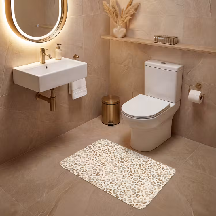 Wc Mat - Luipaard - Klassiek - Beige — 4