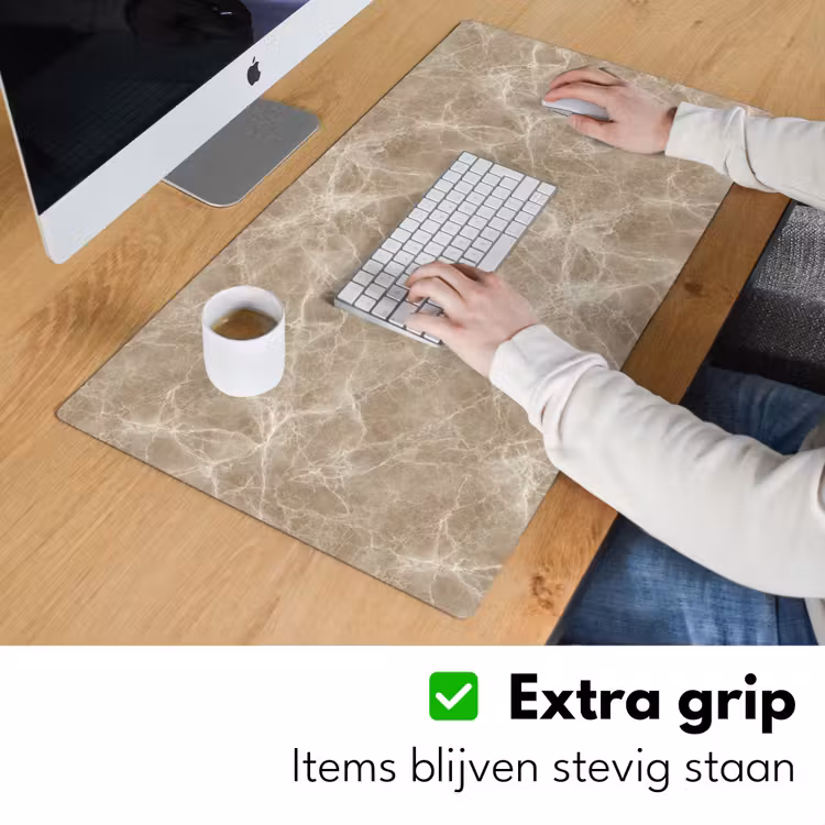 Bureau onderlegger - Bruin - Kristaladers - Marmer — 6