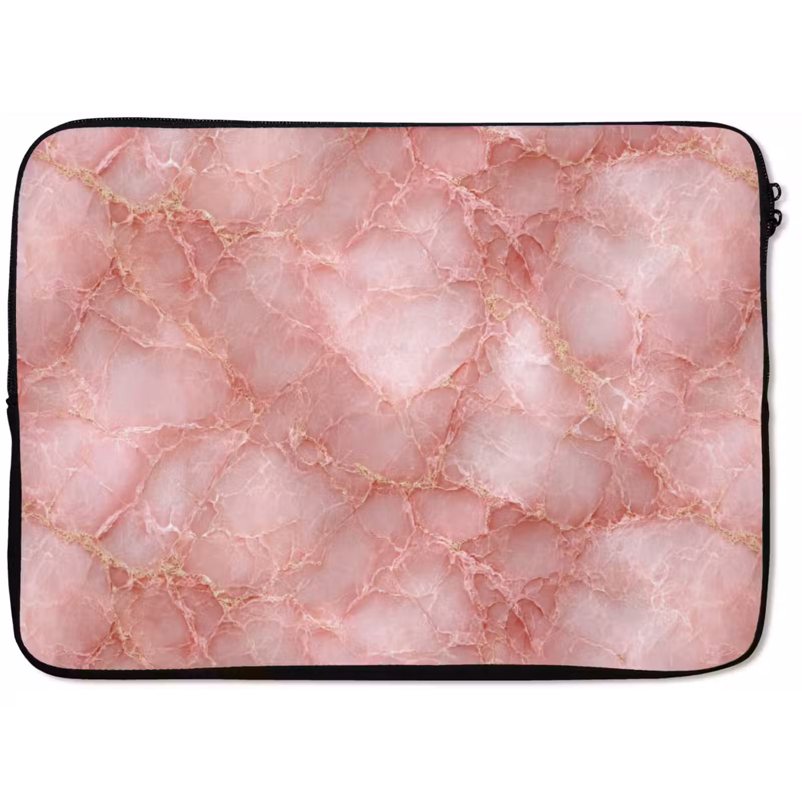Laptophoes - Roze - Kwarts - Goud - Marmer — 1