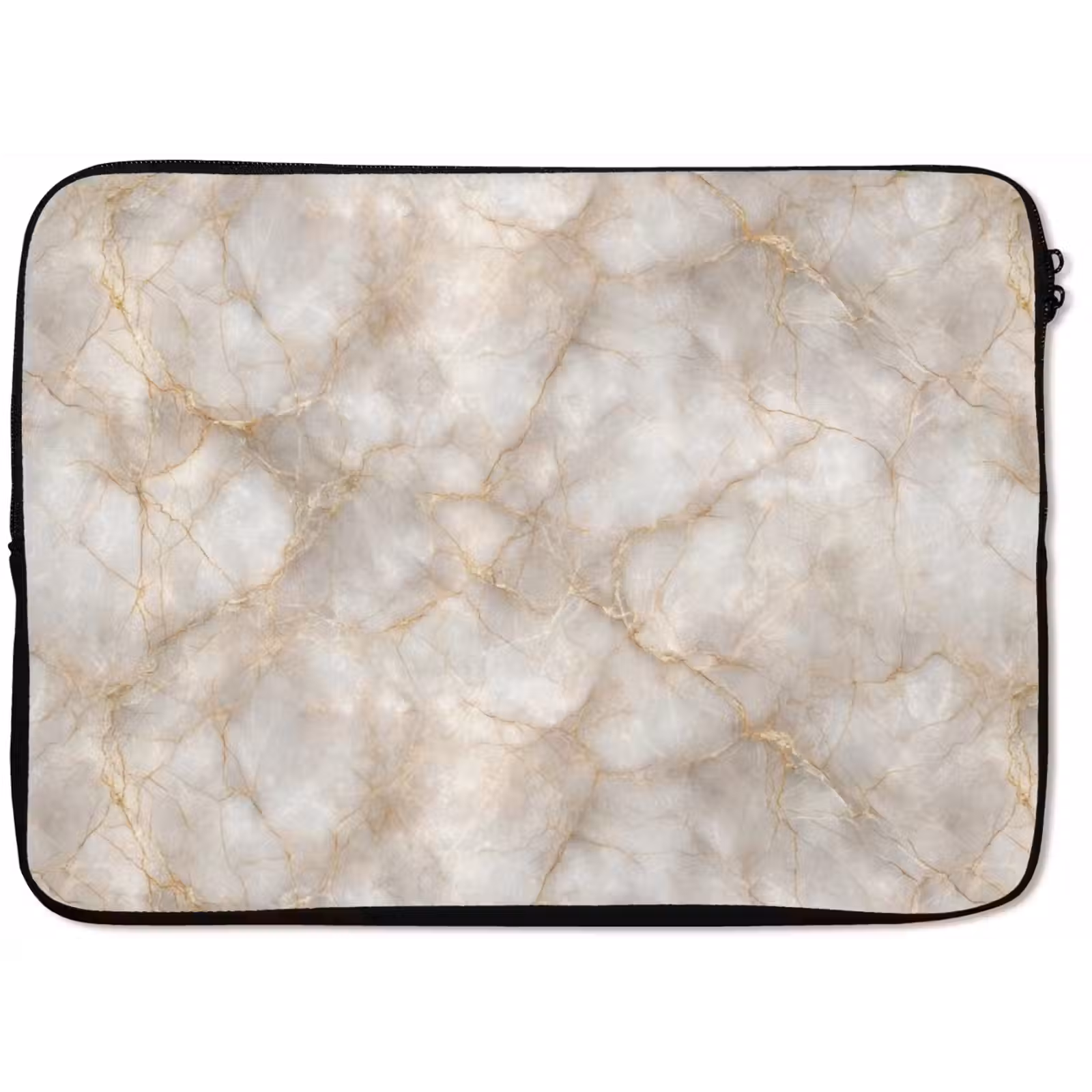 Laptophoes - Zandkleurig - Marmer - Natuursteen — 1
