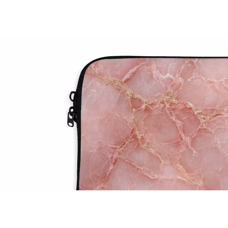 Laptophoes - Roze - Kwarts - Goud - Marmer — 5