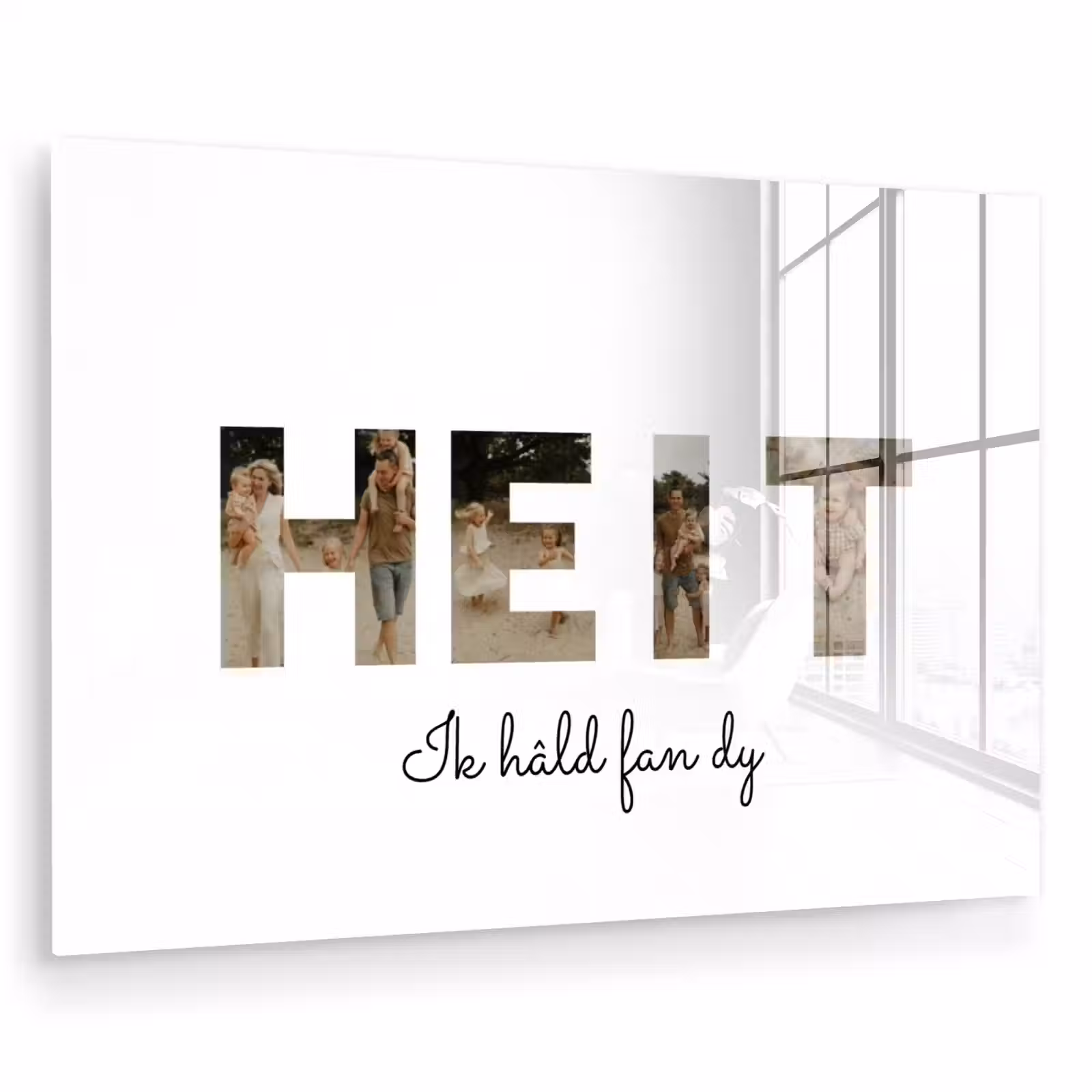 Gepersonaliseerd glas schilderij - Heit - Lettercollage — 1
