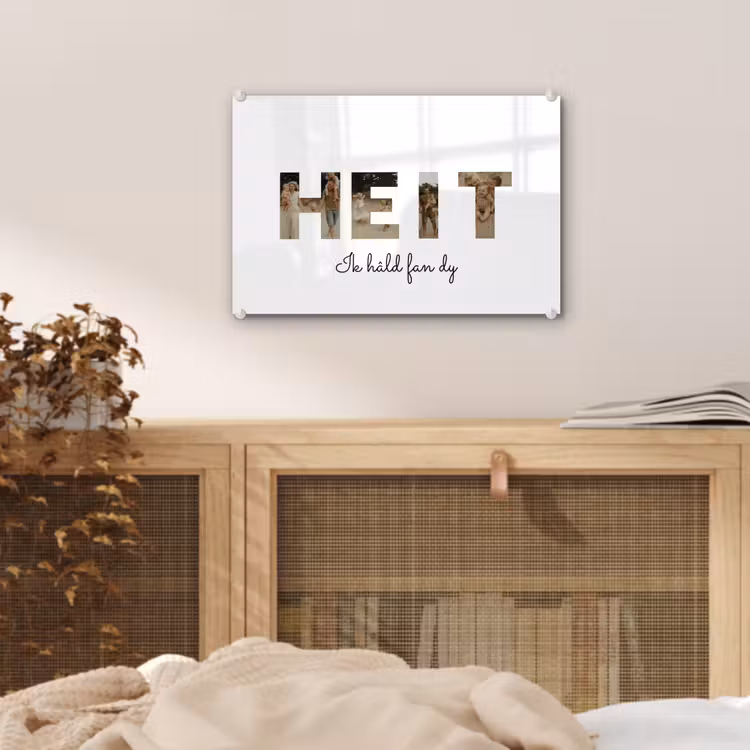 Gepersonaliseerd glas schilderij - Heit - Lettercollage — 5