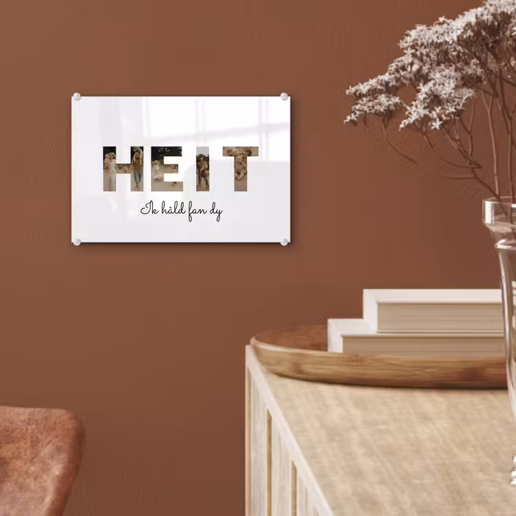 Gepersonaliseerd glas schilderij - Heit - Lettercollage — 6
