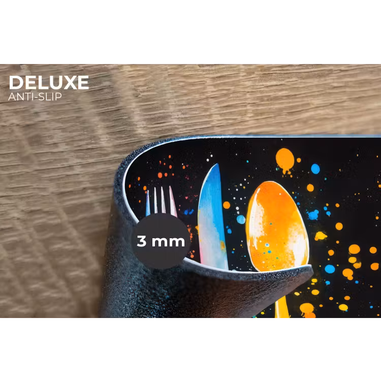Placemat - 6 stuks - Bestek - Kleurrijk - Spetters — 4