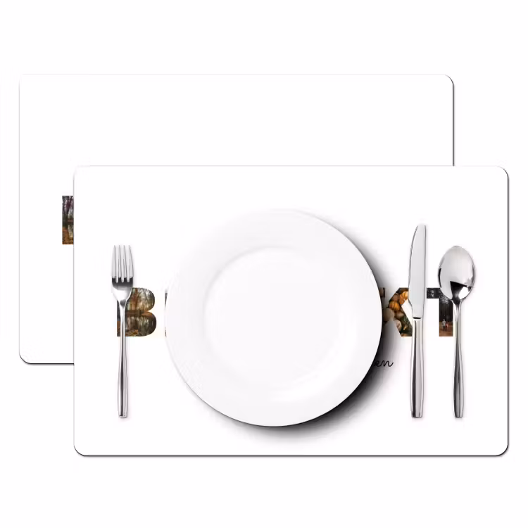 Gepersonaliseerde placemat - 6 stuks - Bedankt - Lettercollage — 2