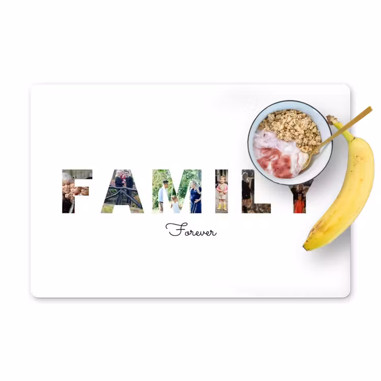 Gepersonaliseerde placemat - 6 stuks -  Family - Lettercollage — 1