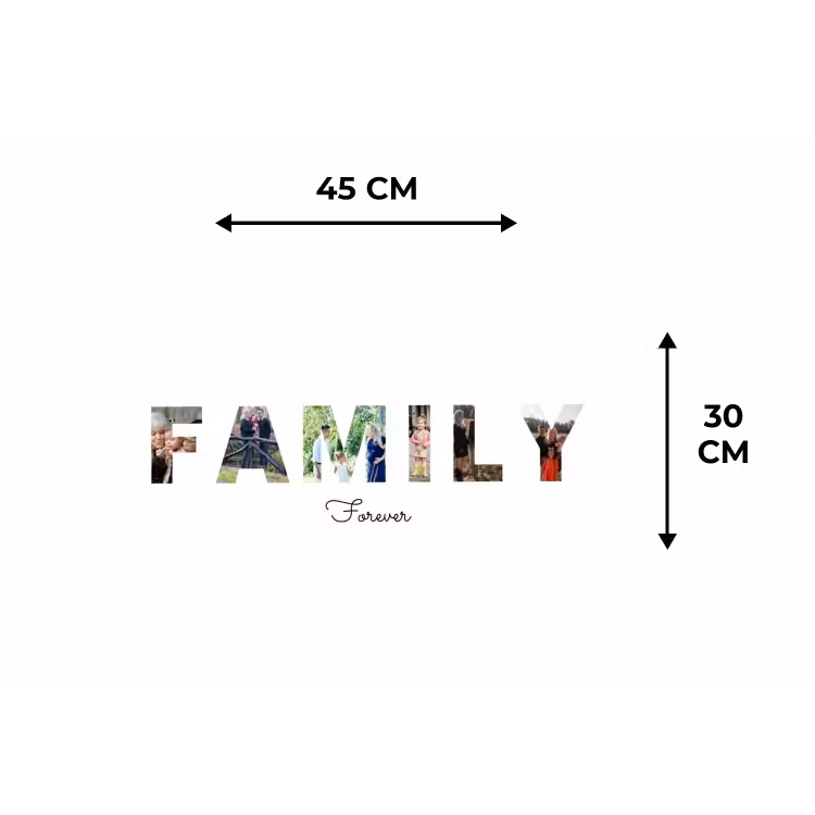 Gepersonaliseerde placemat - 6 stuks -  Family - Lettercollage — 3