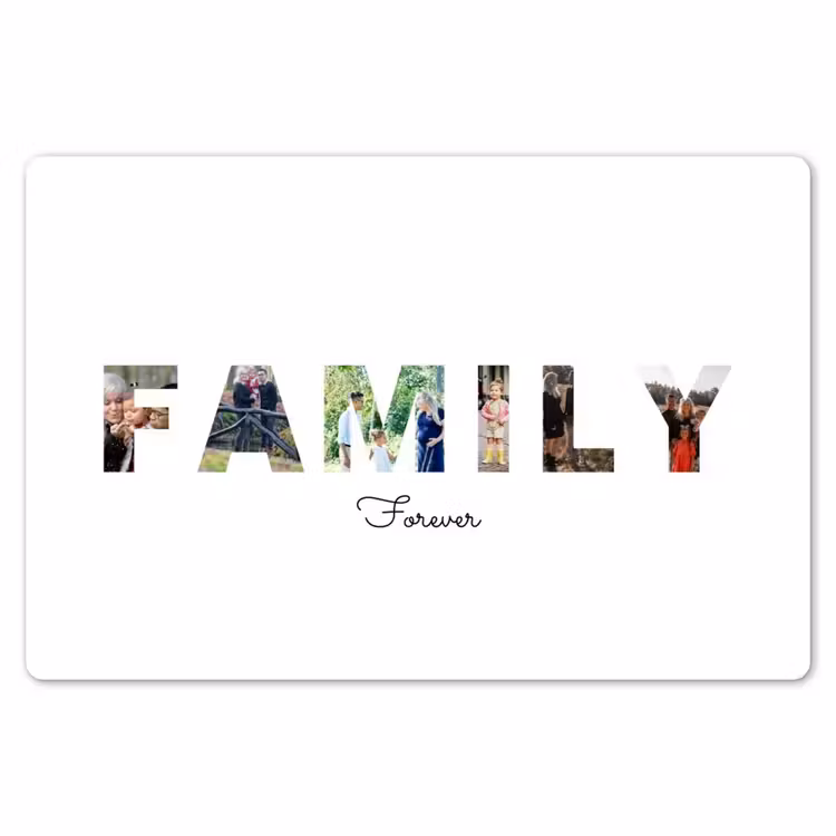 Gepersonaliseerde placemat - 6 stuks -  Family - Lettercollage — 7
