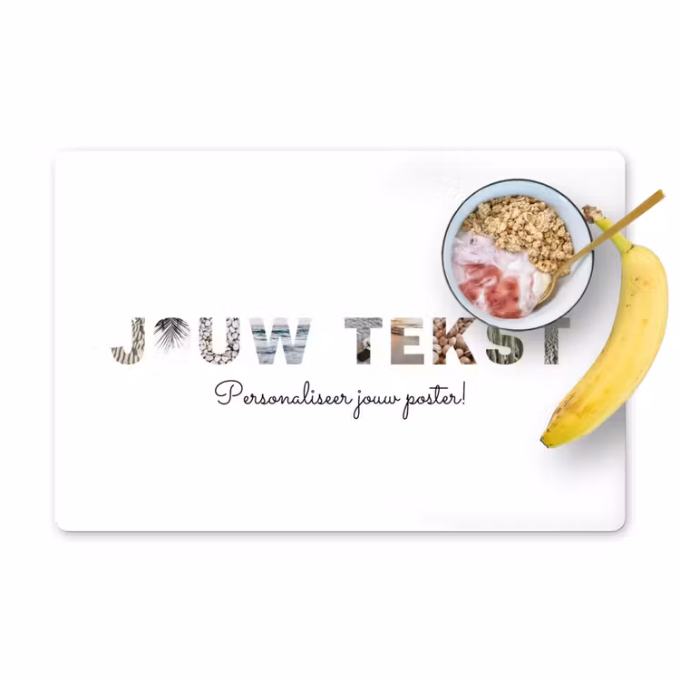 Gepersonaliseerde placemat - 6 stuks - Jouw Tekst - Lettercollage — 1