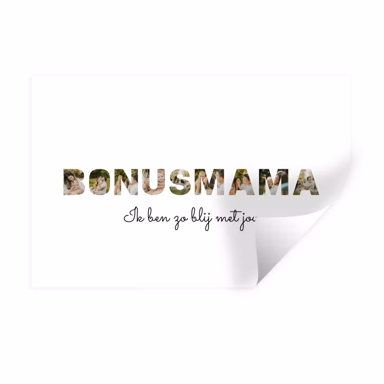 Gepersonaliseerde muursticker - Bonusmama - Lettercollage — 1