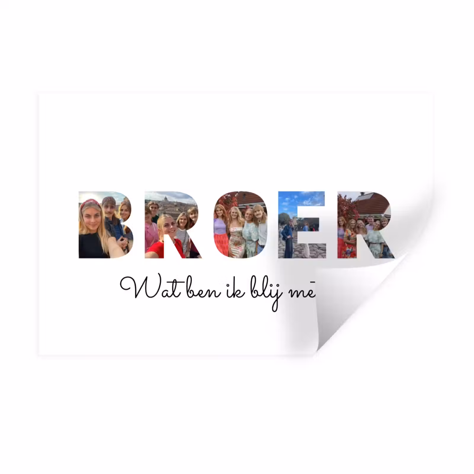 Gepersonaliseerde muursticker - Broer - Lettercollage — 1