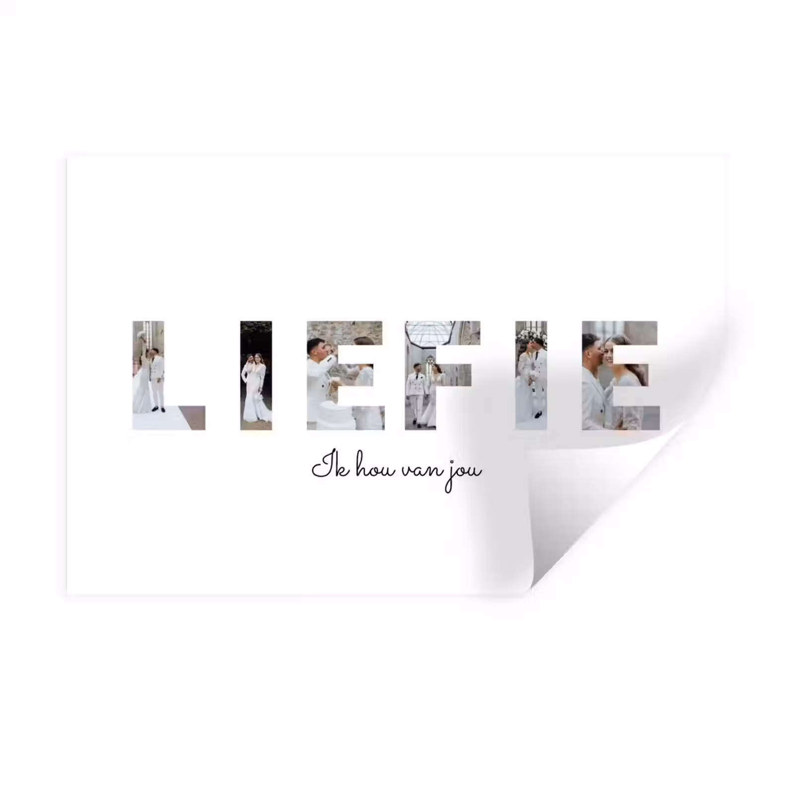 Gepersonaliseerde muursticker - Liefie - Lettercollage — 1