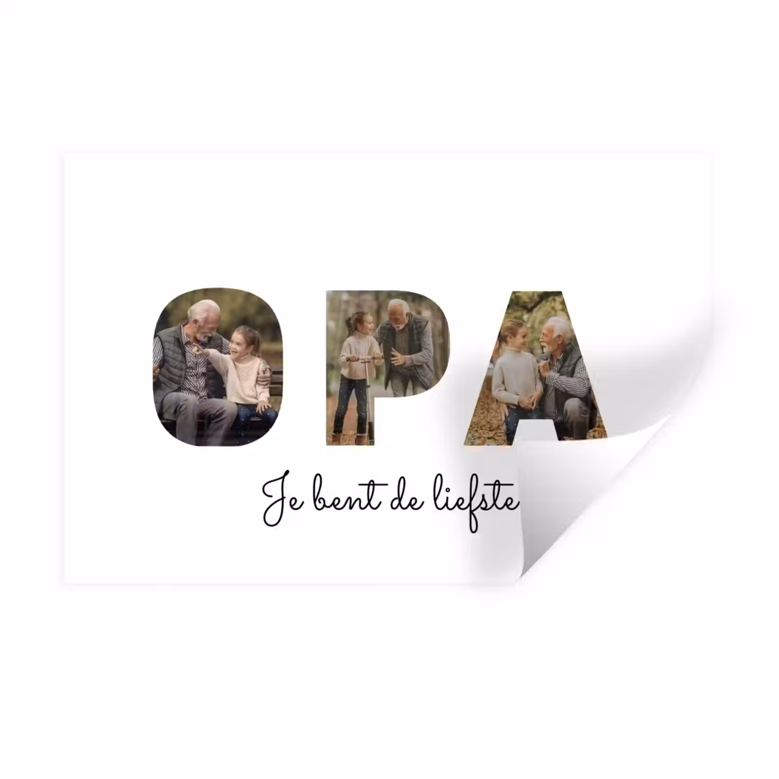 Gepersonaliseerde muursticker - Opa - Lettercollage — 1